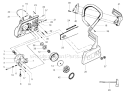 Page B Diagram and Parts List for 3750  Poulan Chainsaw