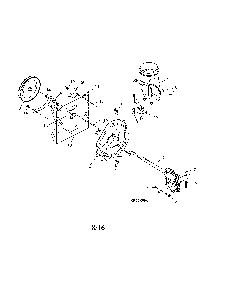Impeller assembly & gearbox Diagram and Parts List for 96192009101  Poulan Snow Blower