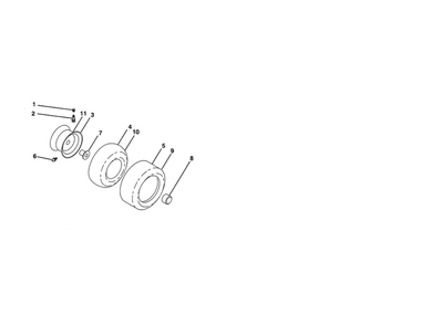 Wheels And Tires Diagram and Parts List for PP20VA46-96046007900  Poulan Lawn Tractor
