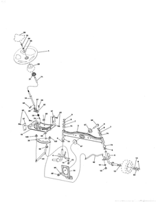 Steering Diagram and Parts List for 96042015700  Poulan Lawn Tractor