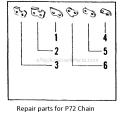 Page G Diagram and Parts List for 4000  Poulan Chainsaw