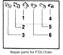Page H Diagram and Parts List for 4000  Poulan Chainsaw