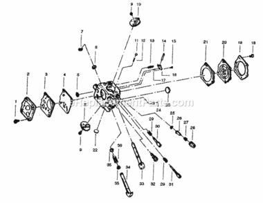 Part Location Diagram of 507433519 Poulan Throttle Return Spring