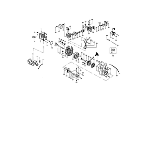 Cylinder/Crankshaft/Crankcase Diagram and Parts List for BC2400P RECON Poulan Trimmer