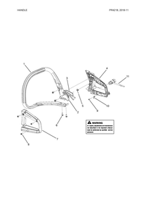 Handle Parts Diagram and Parts List for 967063801  Poulan Chainsaw