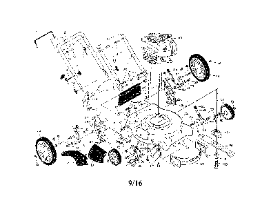 Lawn mower Diagram and Parts List for 96139000400  Poulan Lawn Mower