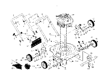 Rotary mower Diagram and Parts List for 96119000101  Poulan Lawn Mower