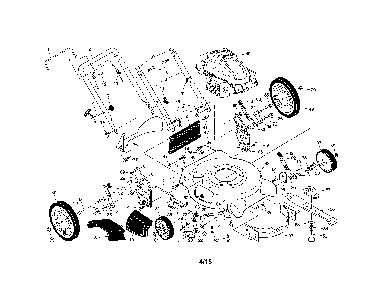 Lawn mower Diagram and Parts List for 96119000501  Poulan Lawn Mower
