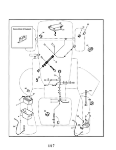 Electrical Diagram and Parts List for PP155A42-96042018300  Poulan Lawn Tractor