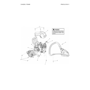 Chassis/Frame Parts Diagram and Parts List for PR4218-967063801  Poulan Chainsaw