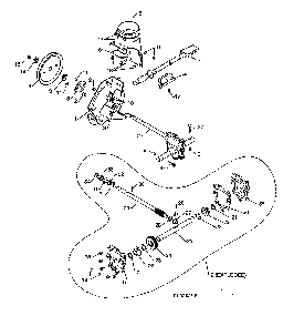 Impeller/gearbox Diagram and Parts List for 96198004600  Poulan Snow Blower