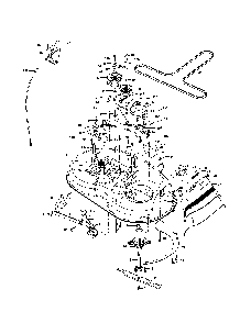 Mower deck Diagram and Parts List for 96012006800  Poulan Lawn Tractor