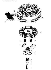 Starter 590694 (71/143) Diagram and Parts List for P35TN20SB  Poulan Lawn Mower