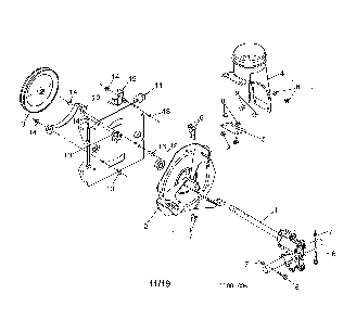 Impeller assembly/gearbox auger Diagram and Parts List for 96192009102  Poulan Snow Blower