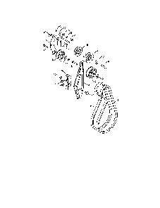 Impeller & traction belts Diagram and Parts List for 96198004600  Poulan Snow Blower