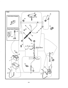 Electrical Diagram and Parts List for 96042016700  Poulan Lawn Tractor