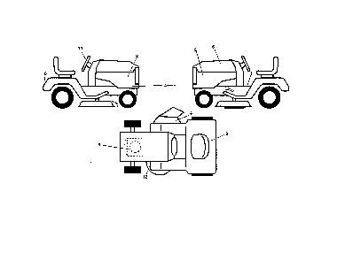 Decals Diagram and Parts List for PP175G42-96046007500  Poulan Lawn Tractor