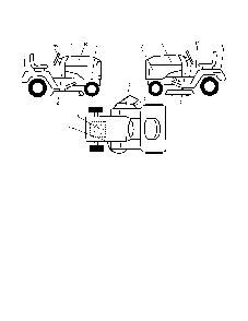 Decals Diagram and Parts List for 96016001300  Poulan Lawn Tractor