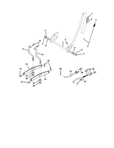 Lift Assembly Diagram and Parts List for 270451  Poulan Lawn Tractor