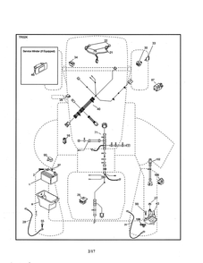 Electrical Diagram and Parts List for PP155A42-274430  Poulan Lawn Tractor