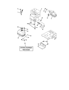 Engine Diagram and Parts List for 270451  Poulan Lawn Tractor