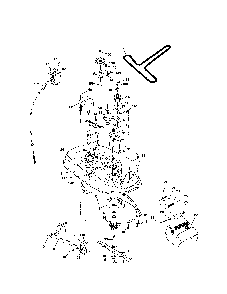 Mower deck Diagram and Parts List for 96016001300  Poulan Lawn Tractor