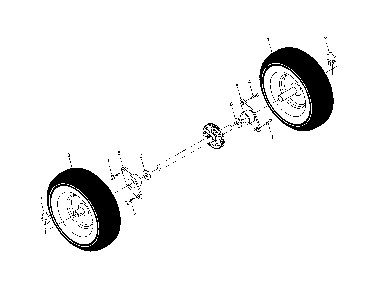 Wheels Diagram and Parts List for 96192000300  Poulan Snow Blower
