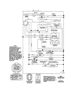 Schematic Diagram and Parts List for PXT12530 96046001400 Poulan Lawn Tractor