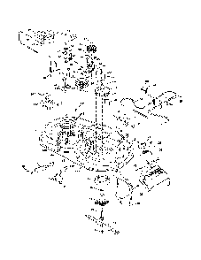 Mower deck Diagram and Parts List for 96042003604  Poulan Lawn Tractor
