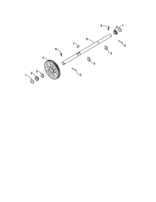Axle Shaft Diagram and Parts List for PA5524  Poulan Snow Blower