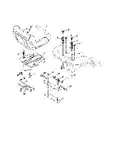 Seat Diagram and Parts List for PB175A46 96042015700 Poulan Lawn Tractor