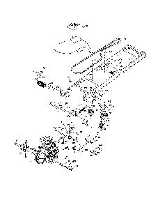 Drive Diagram and Parts List for 96042002700  Poulan Lawn Tractor