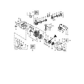 Power Unit Diagram and Parts List for FEATHERLITE21  Poulan Trimmer