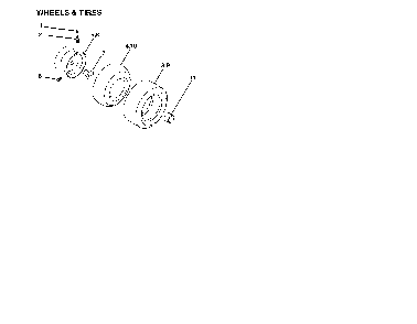 Wheels and tires Diagram and Parts List for 96016002200  Poulan Lawn Tractor
