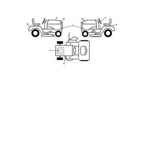 Decals Diagram and Parts List for PXT195G42 96046002200 Poulan Lawn Tractor