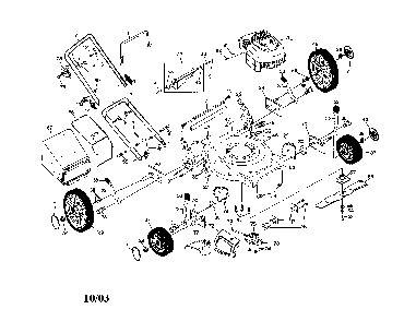 Engine/housing/handle/bag Diagram and Parts List for PR65N21CHC  Poulan Lawn Mower