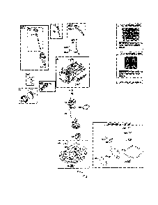 Crankshaft/cylinder/sump Diagram and Parts List for 96112013002  Poulan Lawn Mower