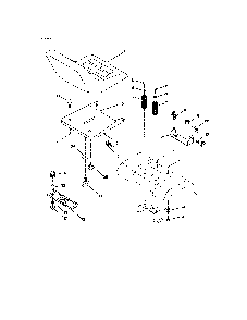 Seat assembly Diagram and Parts List for PR20H42STB  Poulan Lawn Tractor