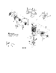 Cylinder/shield/crankshaft Diagram and Parts List for PR4218 TYPE 2 Poulan Chainsaw