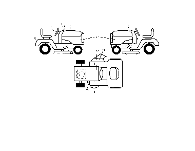 Decals Diagram and Parts List for PP22KA42-96042019400  Poulan Lawn Tractor