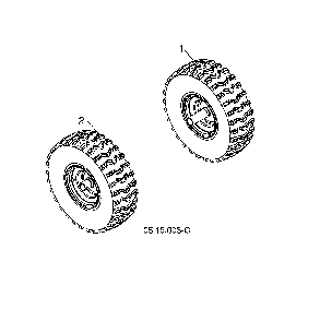 Wheels Diagram and Parts List for 96192009003  Poulan Snow Blower