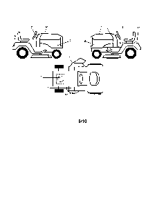 Decals Diagram and Parts List for 96012006800  Poulan Lawn Tractor