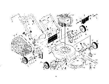 Lawn mower Diagram and Parts List for 96132007902  Poulan Lawn Mower