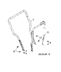 Lower handle Diagram and Parts List for 96192009102  Poulan Snow Blower