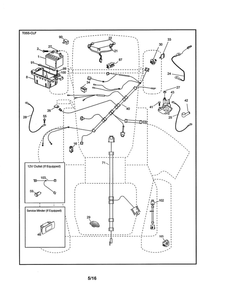 Electrical Diagram and Parts List for 96042016900  Poulan Lawn Tractor
