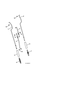 Impeller And Traction Rods Diagram and Parts List for 96198004300  Poulan Snow Blower