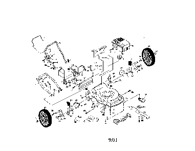Power propelled rotary lawnmower Diagram and Parts List for PRC6Y22CHA-2000  Poulan Lawn Mower