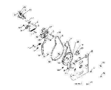 Belt drive/impeller pulley Diagram and Parts List for 96192009003  Poulan Snow Blower