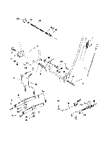 Mower lift Diagram and Parts List for 96061022200  Poulan Lawn Tractor