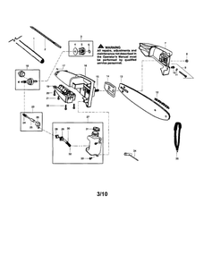Pruner Diagram and Parts List for PA-5000 TYPE 2 Poulan Pole Saw